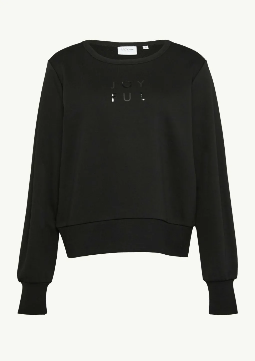 Sweatshirt mit Artwork und Rippbündchen-Comma Online