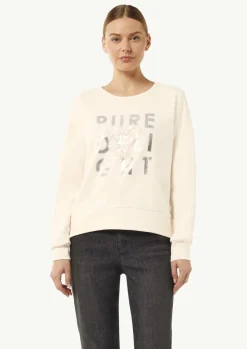 Sweatshirt mit Artwork und Rippbündchen-Comma Clearance