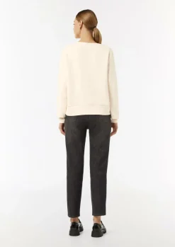 Sweatshirt mit Artwork und Rippbündchen-Comma Clearance