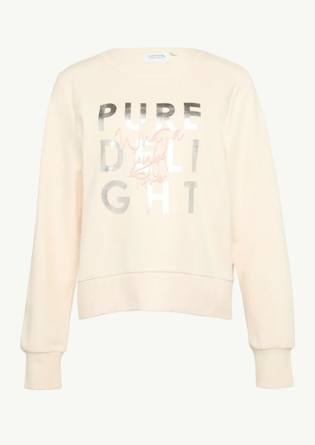 Sweatshirt mit Artwork und Rippbündchen-Comma Clearance