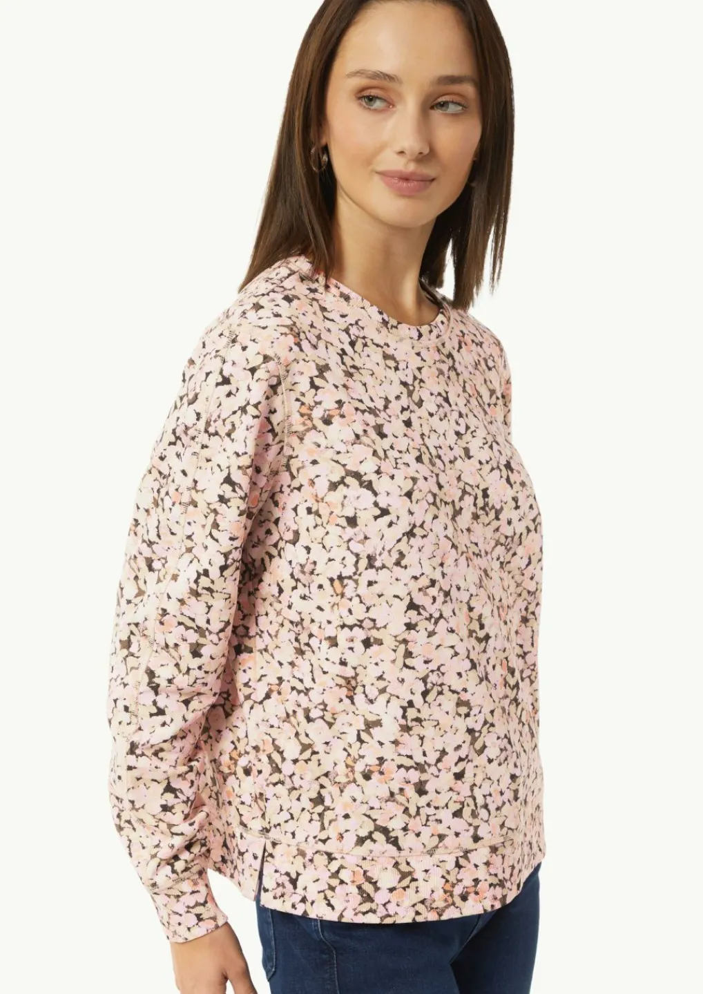Sweatshirt mit floralem Muster-Comma Online
