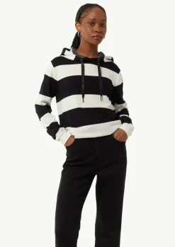 Sweatshirt mit Kapuze und Blockstreifen-Comma Clearance