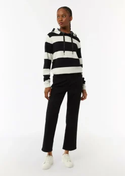 Sweatshirt mit Kapuze und Blockstreifen-Comma Clearance