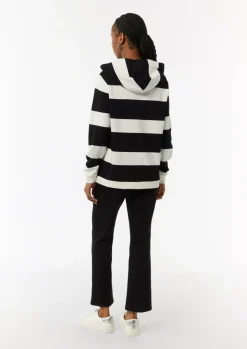 Sweatshirt mit Kapuze und Blockstreifen-Comma Clearance