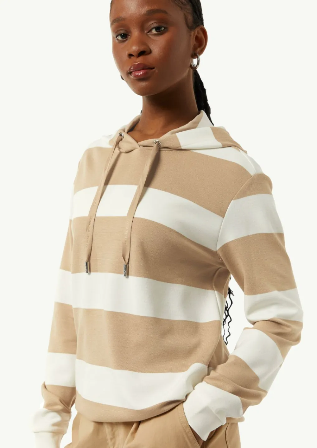 Sweatshirt mit Kapuze und Blockstreifen-Comma Sale