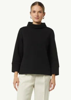 Sweatshirt mit Rollkragen und Strukturmuster-Comma Discount