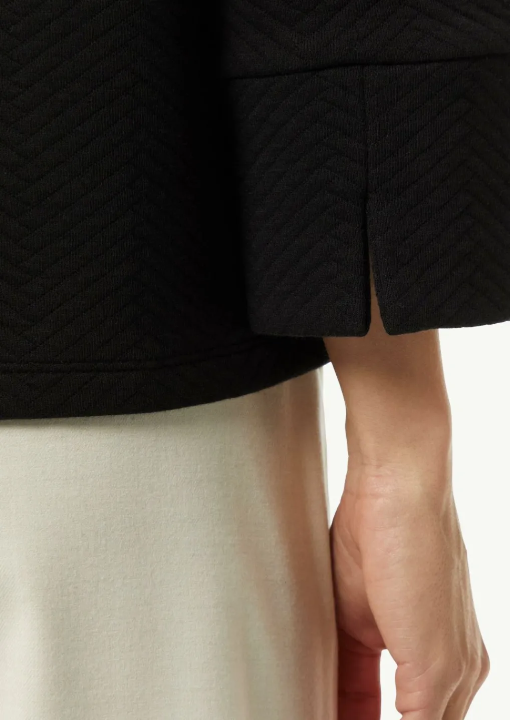 Sweatshirt mit Rollkragen und Strukturmuster-Comma Discount