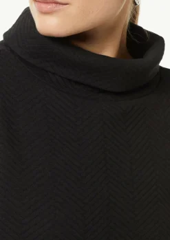 Sweatshirt mit Rollkragen und Strukturmuster-Comma Discount