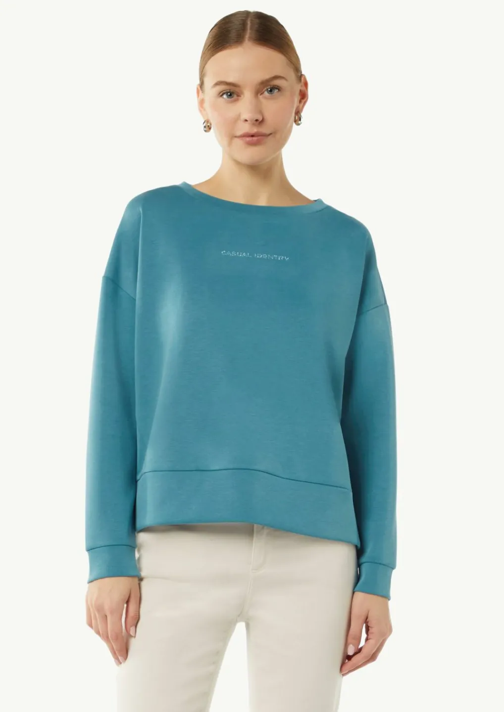 Sweatshirt mit Schmucksteinen-Comma Sale