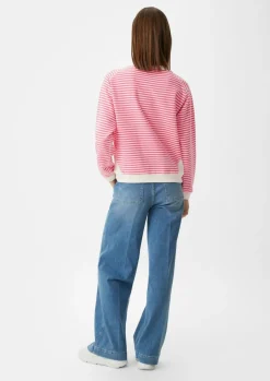 Sweatshirt mit Streifenmuster-Comma Online