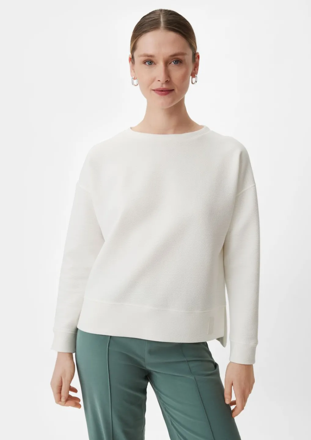 Sweatshirt mit Strukturmuster-Comma Online