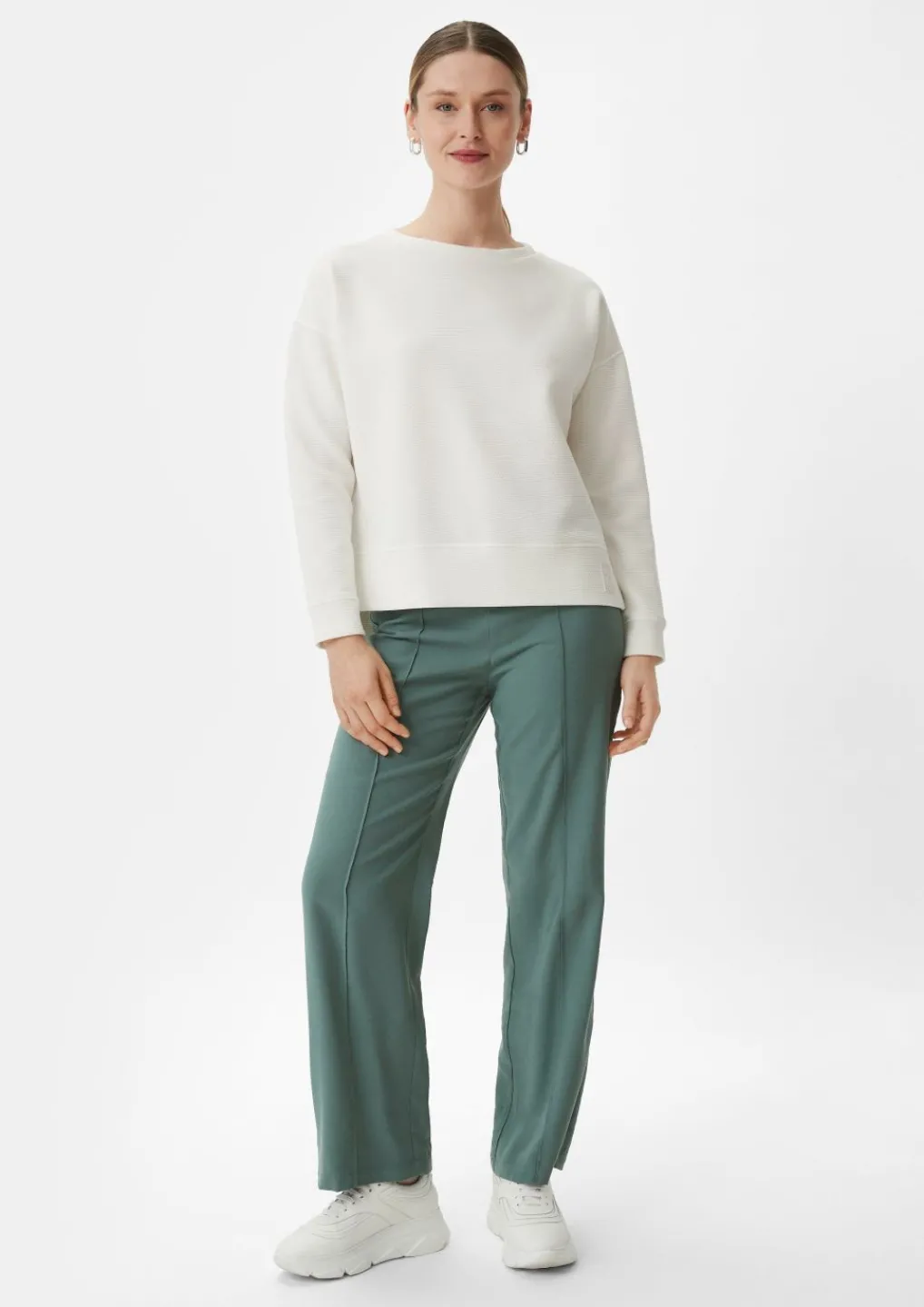 Sweatshirt mit Strukturmuster-Comma Online