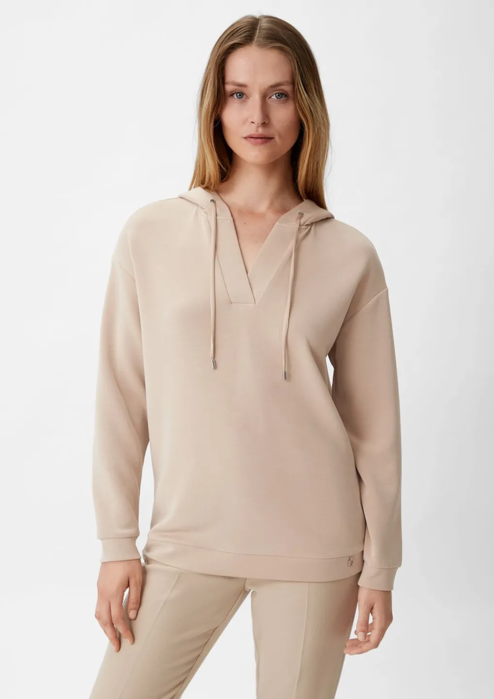 Sweatshirt mit tiefem V-Ausschnitt-Comma Sale