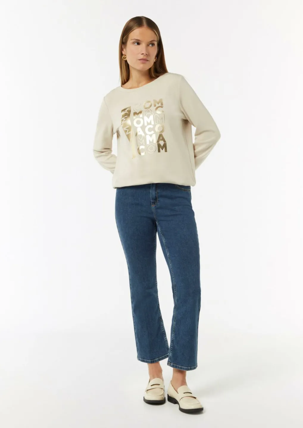 Sweatshirt mit Tunnelzug im Saum-Comma Best