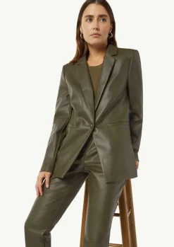 Taillierter Blazer aus Kunstleder-Comma Fashion