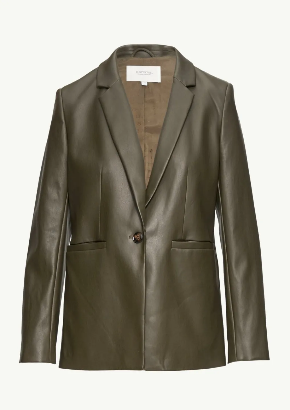 Taillierter Blazer aus Kunstleder-Comma Fashion