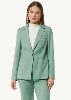 Taillierter Blazer mit abnehmbarem Logo-Pin-Comma Discount