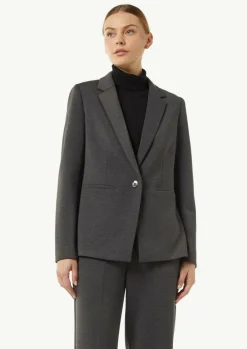 Taillierter Jersey-Blazer mit Leistentaschen-Comma Fashion