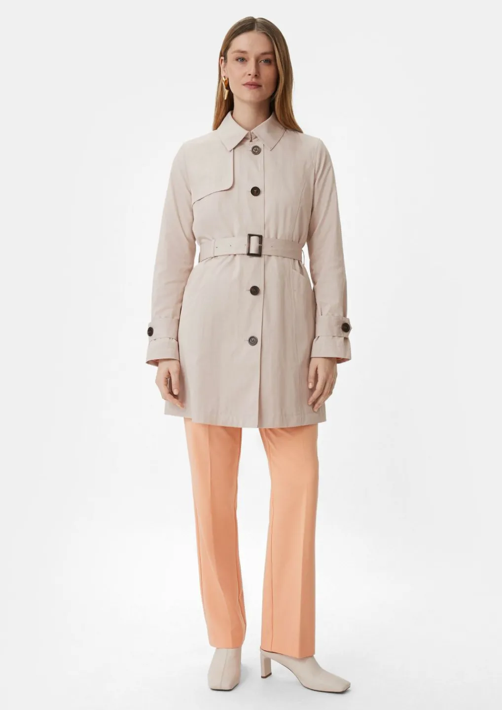 Taillierter Trenchcoat mit Bindegürtel-Comma Online