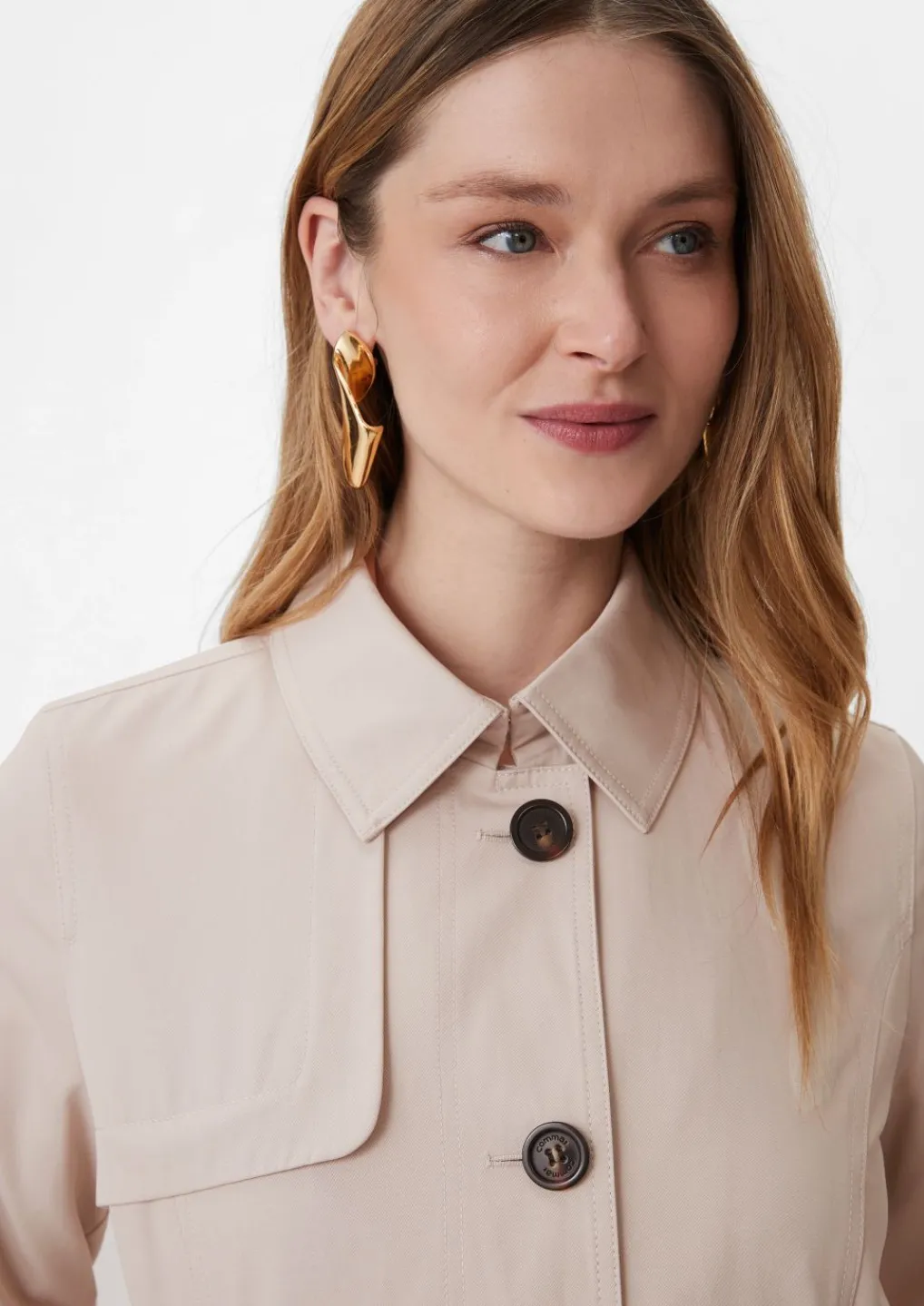 Taillierter Trenchcoat mit Bindegürtel-Comma Online