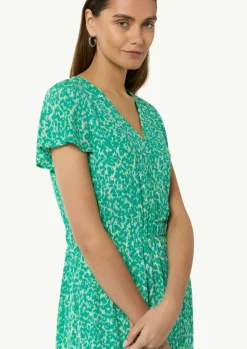 Tailliertes Kleid mit fixiertem Wickel-Oberteil-Comma New