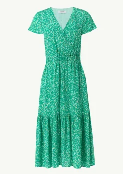Tailliertes Kleid mit fixiertem Wickel-Oberteil-Comma New