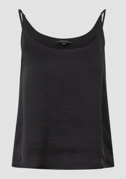 Top aus schimmerndem Jersey-Piqué-Comma New