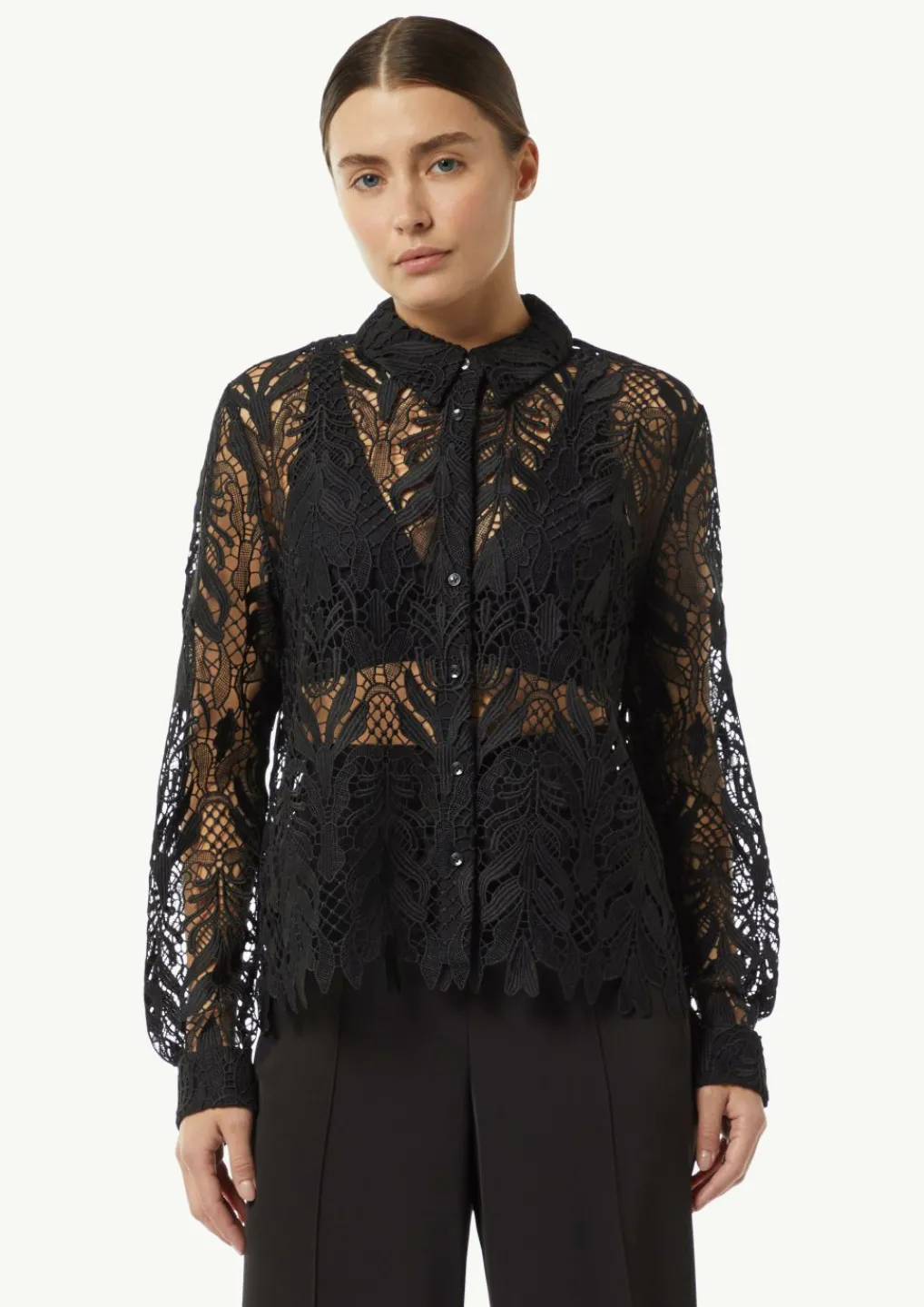 Transparente Bluse aus edler Spitze-Comma Discount