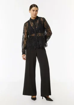 Transparente Bluse aus edler Spitze-Comma Discount