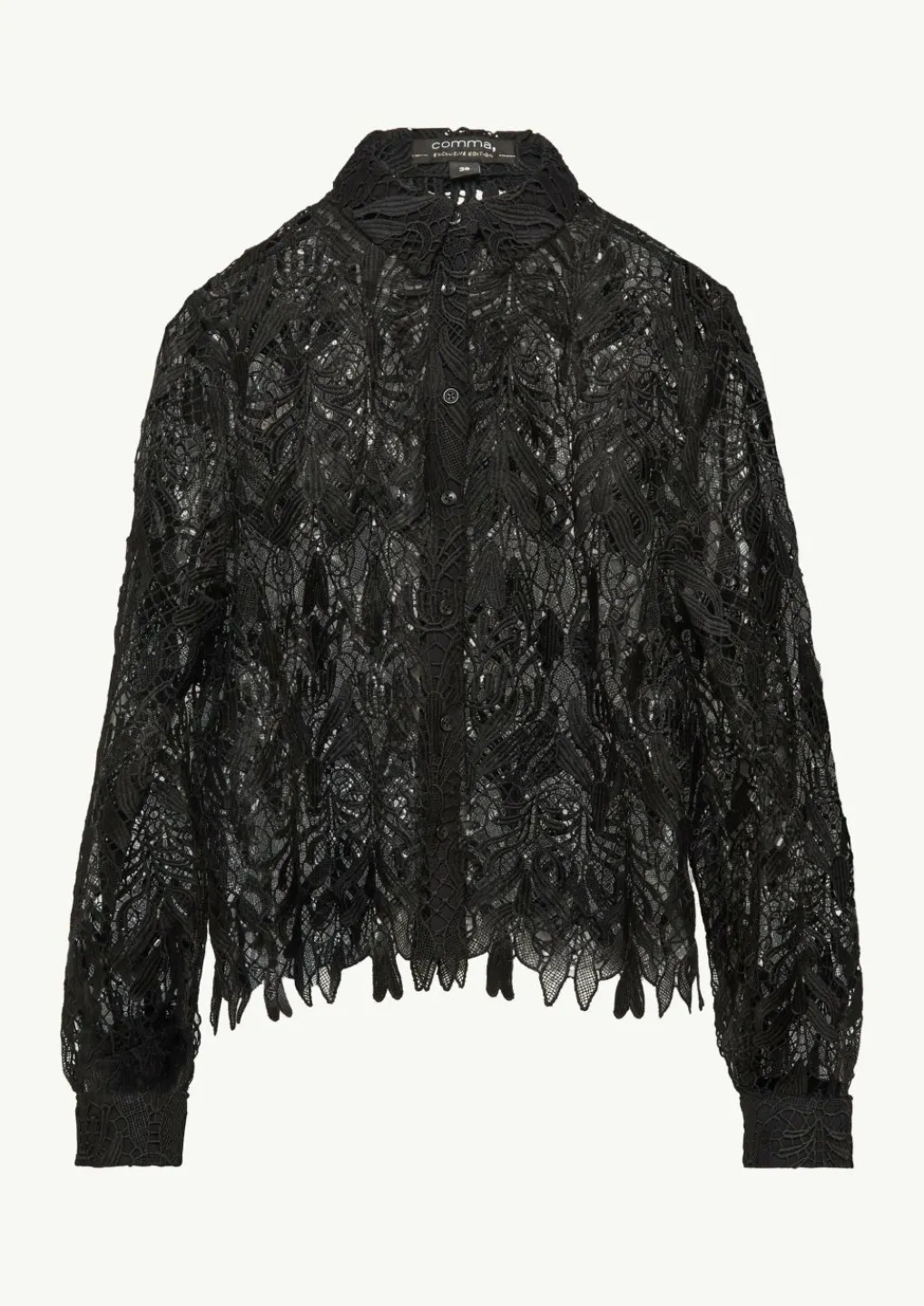 Transparente Bluse aus edler Spitze-Comma Discount