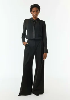 Transparente Hemdbluse aus Chiffon-Comma Fashion
