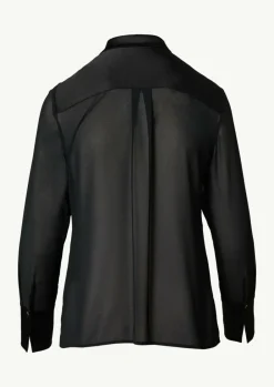 Transparente Hemdbluse aus Chiffon-Comma Fashion