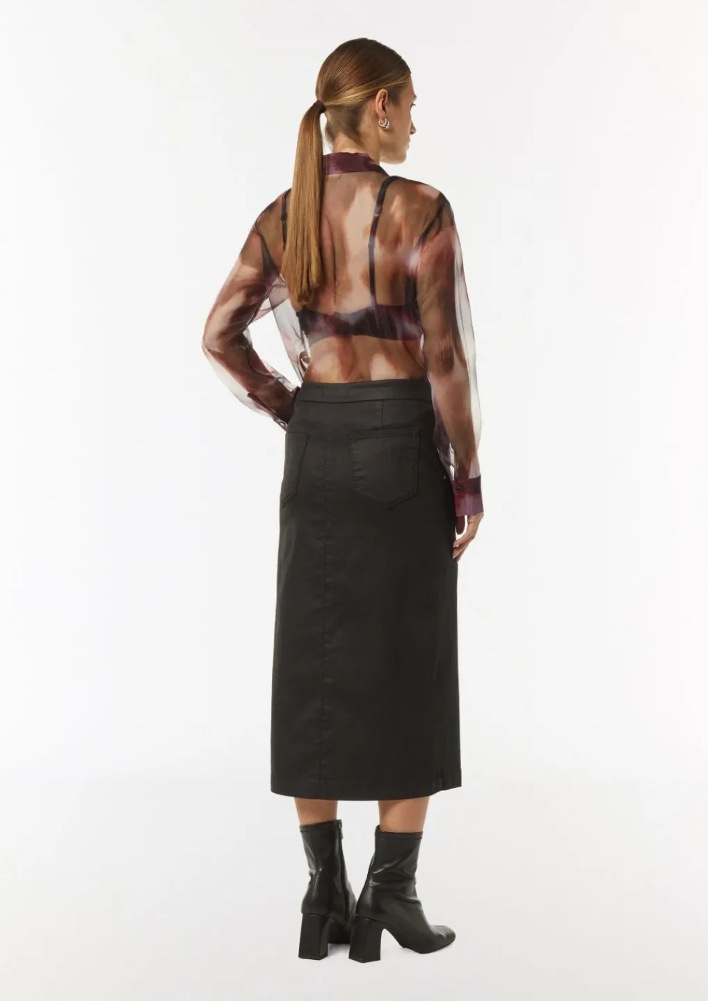 Transparente Hemdbluse aus Organza-Comma Best