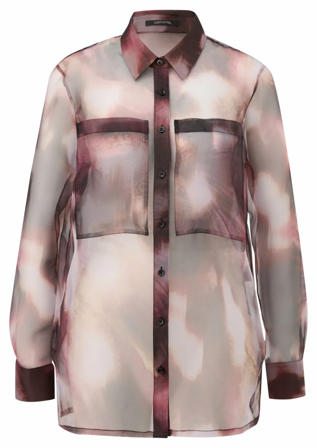 Transparente Hemdbluse aus Organza-Comma Best