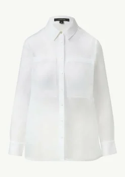 Transparente Organza-Bluse mit aufgesetzten Taschen-Comma Discount