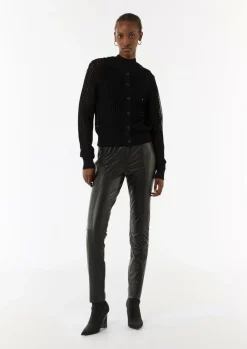 Transparente Strickjacke aus Ajourstrick-Comma Outlet
