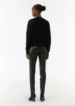 Transparente Strickjacke aus Ajourstrick-Comma Outlet