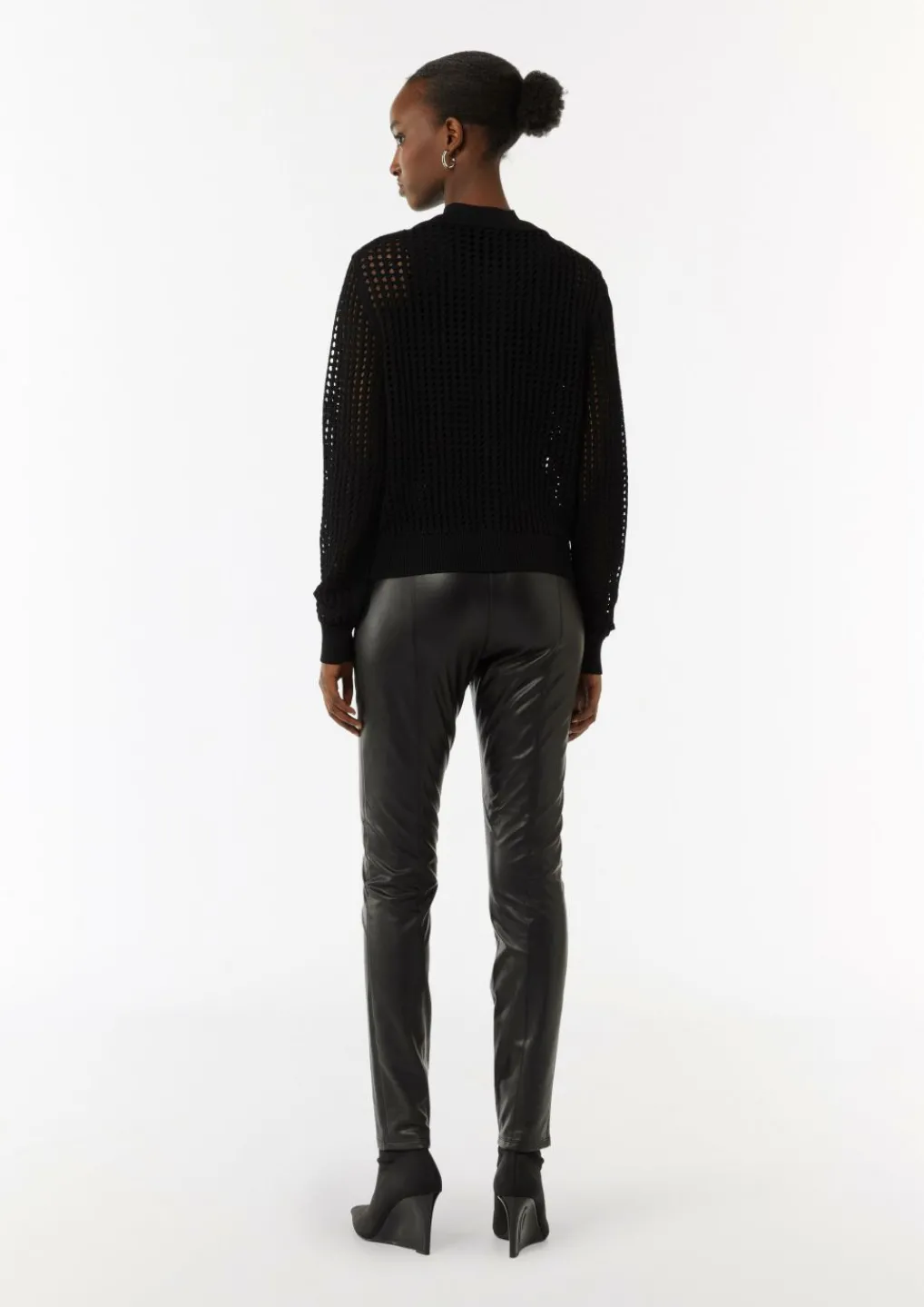 Transparente Strickjacke aus Ajourstrick-Comma Outlet