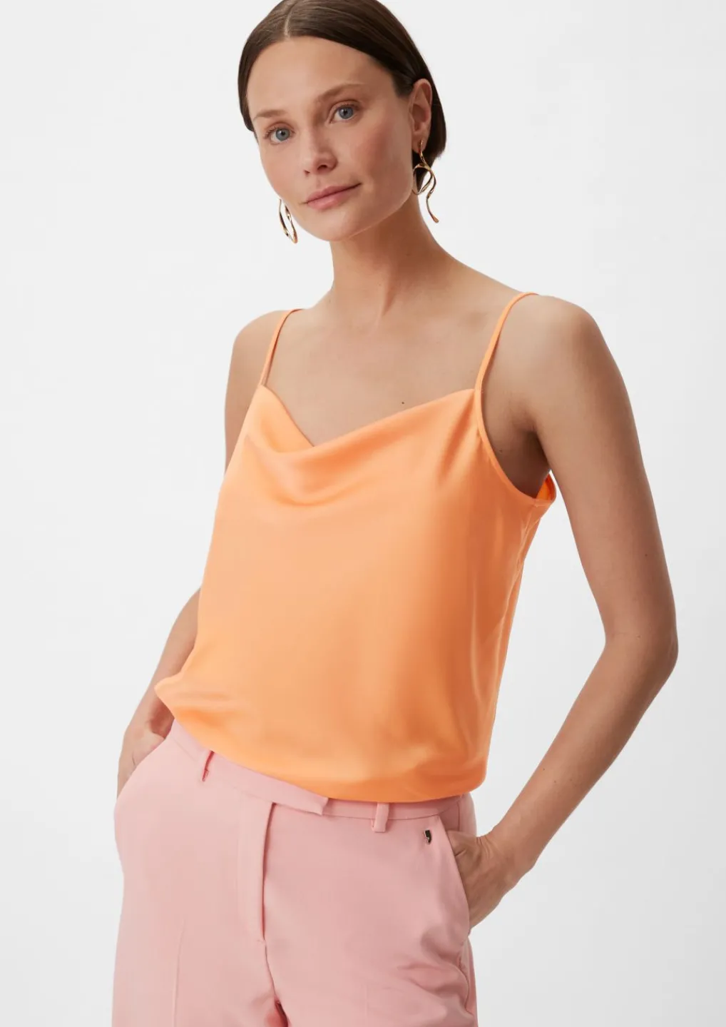 Trägertop aus Satin-Comma Outlet