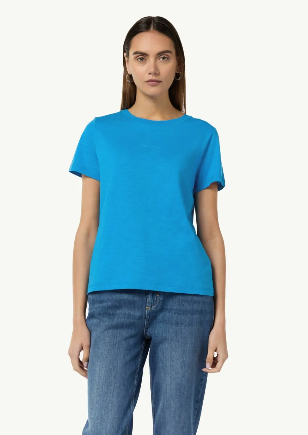 T-Shirt aus Baumwolle mit Print-Detail-Comma Discount