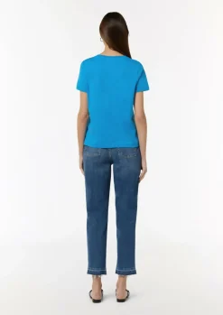 T-Shirt aus Baumwolle mit Print-Detail-Comma Discount