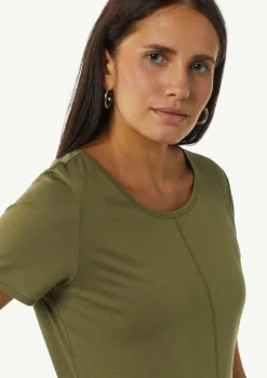 T-Shirt aus Baumwollmix mit Naht-Detail-Comma Hot