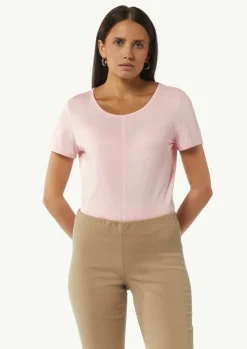 T-Shirt aus Baumwollmix mit Naht-Detail-Comma New