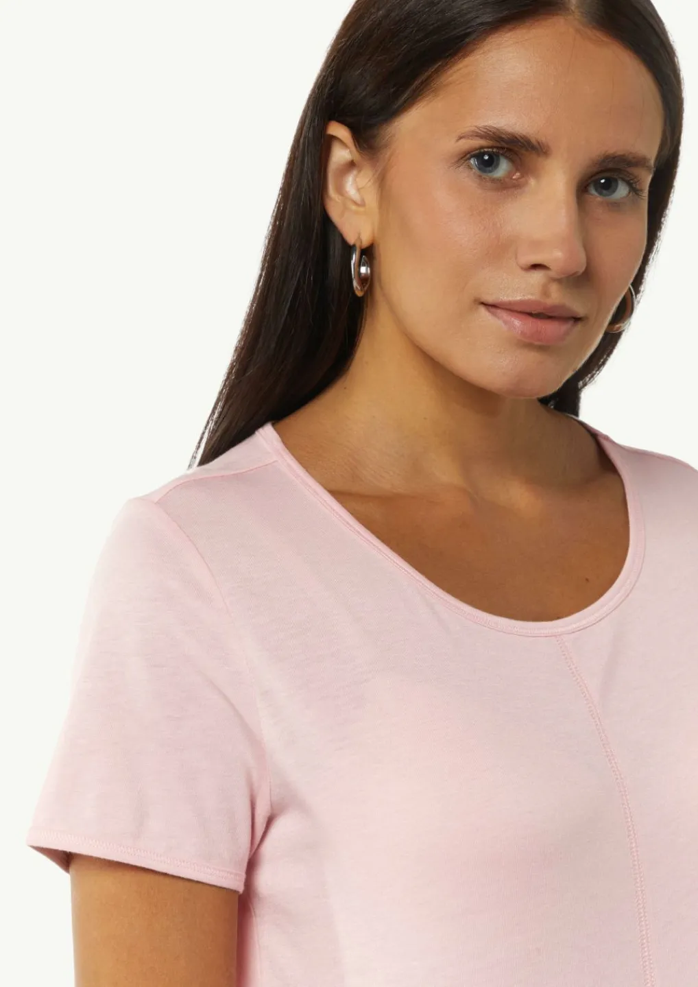 T-Shirt aus Baumwollmix mit Naht-Detail-Comma New