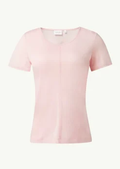 T-Shirt aus Baumwollmix mit Naht-Detail-Comma New