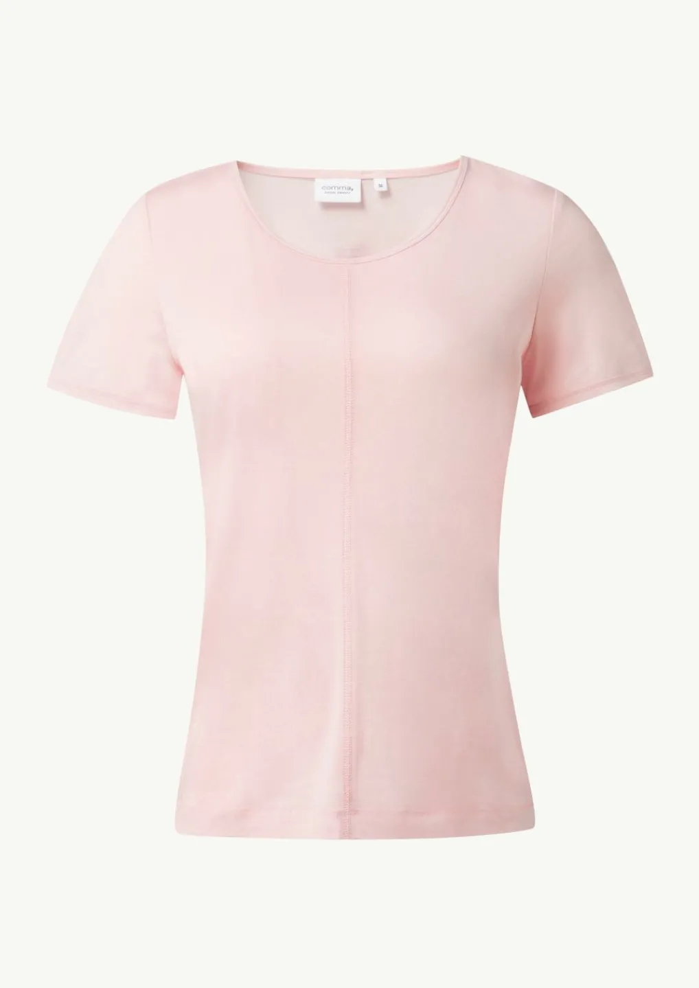 T-Shirt aus Baumwollmix mit Naht-Detail-Comma New
