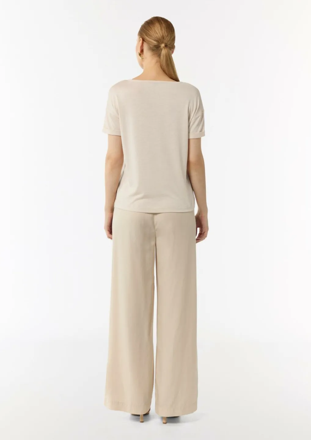 T-Shirt aus feinem Strickjersey-Comma Clearance