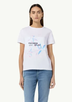 T-Shirt aus Jersey mit Frontprint-Comma Discount