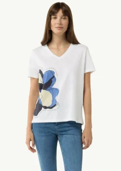 T-Shirt aus Jersey mit Front- und Rückenprint-Comma Clearance