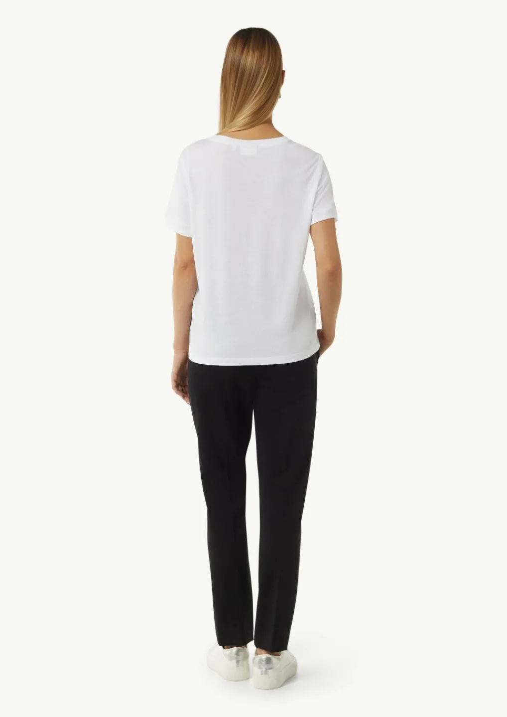 T-Shirt aus Jersey mit Logo-Detail-Comma Hot